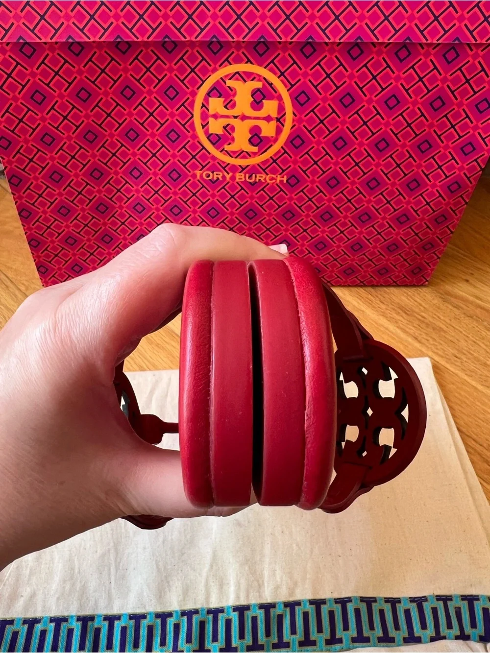 Tory Burch Tory Red Leather Miller SOFT Sandals